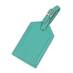 Medium Aquamarine Imitation Leather Bag Embellishments, Blank Price Tags, Medium Aquamarine, 10.5x6.5cm