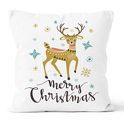 CRD10-1 Christmas 4pcs Throw Pillow Cover Holiday Decoration Gift Home Sofa Pillow Cushion Cover Without Core