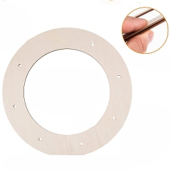 Светло-коричневый Рамки для венков для поделок, деревянные кольца для цветочных композиций, загар, 250x2.5 мм, внутренний диаметр: 150 мм