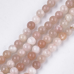 Sunstone Natural Sunstone Beads Strands, Grade A, Round, 4mm, Hole: 0.8mm, about 84~90pcs/strand, 15.1 inch