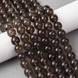 Дымчатый Кварц Природные дымчатый кварц бисер пряди круглые, 8 мм, отверстие : 1 мм, около 47 шт / нитка, 15.04'' (38.2 см)