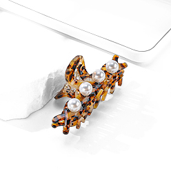 Кокосово-Коричневый Заколки для волос в форме когтей из ацетата целлюлозы, аксессуары для волос для женщин и девочек, кокосового коричневый, 100x40 мм