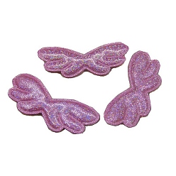 Hot Pink Wings Sew on Fluffy Ornament Accessories, DIY Sewing Craft Decoration, Hot Pink, 80x30mm