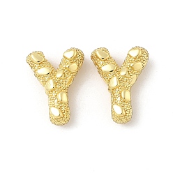 Letter Y Латунные подвески, письмо амулеты, стойки покрытие, долговечный, без кадмия и без свинца, золотые, Письмо Y, 19~20x11~19x6.5~7 мм, отверстие : 3~4x2.5 мм