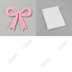 Pink 50Шармы из акрилового бокала для вина, бокал маркер, бантом, розовые, 49x53.5x3 мм