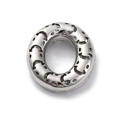 Letter O Латунные подвески, стойки покрытие, долговечный, без кадмия и без свинца, подвески с полыми буквами, Письмо O, 22.5x20.5x6 мм, отверстие : 4.7x3 мм