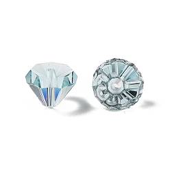 Небесно-голубой К 9 стекло, имитация Австрийские кристаллические шарики, граненые, алмаз, голубой, 5.5x8x8 мм, отверстие : 1.2 мм