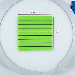 Lime PET Memo Pad Sticky Notes with Lined, Sticker Tabs, for Office School Reading, Lime, 75x75mm, 50 sheet/book