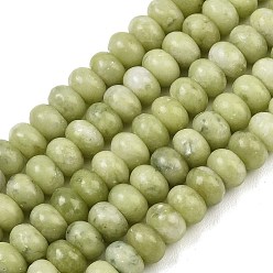 Chinese Jade Натуральные китайские нефритовые бусины, нити из южного нефрита, гладкая рондель, 8~8.5x5~5.5 мм, отверстие : 0.8 мм, около 70 шт / нитка, 14.92''~15.08'' ((37.9~38.3 см)