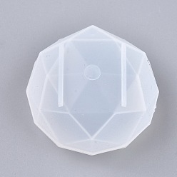 White Diamond Ice Ball Silicone Molds, Resin Casting Molds, For UV Resin, Epoxy Resin Craft Making, White, 42x44x27mm