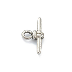 Нержавеющая Сталь Цвет Не тускнеет 304 застежки-тоглы из нержавеющей стали, бар, цвет нержавеющей стали, 13.5x26x4.5 мм, отверстие : 3 мм