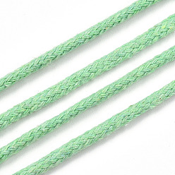 Medium Spring Green Cotton String Threads, Macrame Cord, Decorative String Threads, for DIY Crafts, Gift Wrapping and Jewelry Making, Medium Spring Green, 3mm, about 109.36 Yards(100m)/Roll.