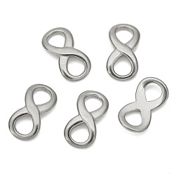 Stainless Steel Color Stainless Steel Link Rings, Infinity Connector, Stainless Steel Color, 20x10.5mm