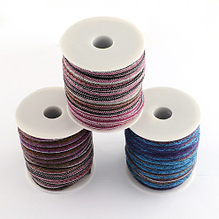 Random Single Color or Random Mixed Color Ethnic Cord Cloth Cord, Random Single Color or Random Mixed Color, 6~7mm, about 8.74 yards(8m)/roll