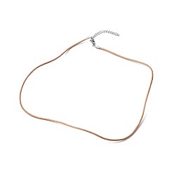 Peru Cowhide Leather Choker Necklaces, with 304 Stainless Steel Lobster Claw Clasps, Peru, 17.91 inch(455mm) 
