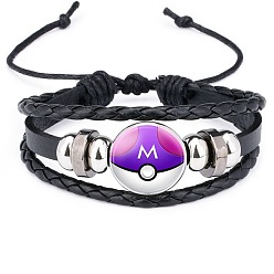 Style 8 Bracelet pokemon go time gem avec charme pokeball - bracelet en cuir diy
