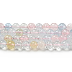 Morganite Chapelets de perles morganite naturelles  , AA grade, ronde, 4mm, Trou: 0.7mm, Environ 82~90 pcs/chapelet, 15.55''~15.94'' (39.5~40.5 cm)