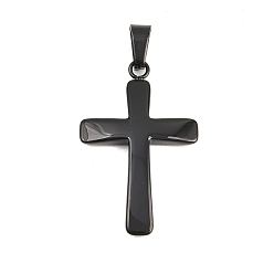 Черный 304 подвески из нержавеющей стали, крест прелести, ионное покрытие (ip), долговечный, чёрные, 33.5x21.5x3.5 мм, отверстие : 7x4.5 мм