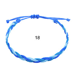 18 Bohemian Twisted Braided Bracelet for Women and Men with Wave Charm