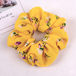 C111 Floral Hairband Yellow Pineapple Fabric Hair Tie for Women's Office Look - Elastic Headband Accessory