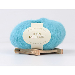 11 Lake Blue Nine-color bird mohair handmade diy crochet baby line fine wool group scarf hat sweater line