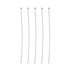 Серебро Контакты латунь шаровой головкой, серебряный цвет гальваническим, 70x0.6 мм, 22 датчик, Глава 1. 5мм, Около 118 шт / 20 г