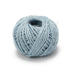 Sky Blue 50M Round Jute Cord, for Gift Wrapping, Party Decoration, Sky Blue, 2mm, about 54.68 Yards(50m)/Roll