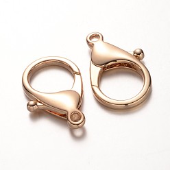 Light Gold Alloy Lobster Claw Clasps, Light Gold, 34~36x24x6mm, Hole: 3mm