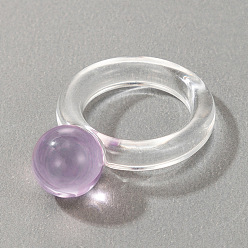18400 Purple Шикарное минималистичное кольцо из акриловой смолы с четким дизайном и винтажным французским стилем., украшенные сверкающими драгоценными камнями – креативные женские украшения