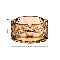 Оранжевый Стеклянная пепельница, украшение стола в домашнем офисе, геометрия, оранжевые, 120x55 мм