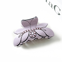 Сливовый Заколки для волос в форме когтей из ацетата целлюлозы, аксессуары для волос для женщин и девочек, слива, 38x86 мм