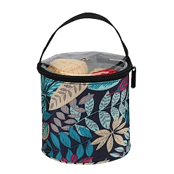 Leaf Polyester Column Yarn Storage Bags, for Portable Knitting Yarn Balls Organizer, Leaf, 14x14cm