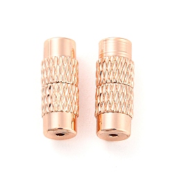 Rose Gold Brass Screw Clasps, for Jewelry Making, Rose Gold, 11.4x4.5mm, Hole: 1mm