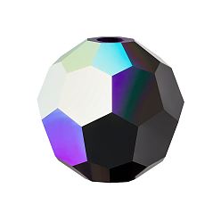 23980 200 Jet AB Хрустальные бусины preciosa®, чешский хрусталь, 451 19 602 круглый, 23980 200 струя аб, 6 мм, отверстие : 1.2 мм