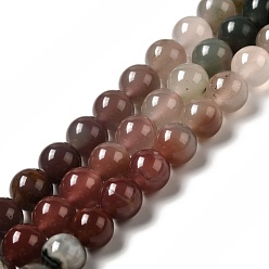 Natural Agate Natural Agate Round Beads Strands, 8mm, Hole: 0.8mm, about 50pcs/strand, 15.94''(40.5cm)