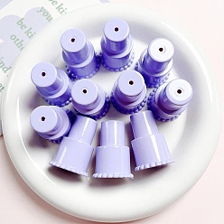 Lilac Cake Spray Painted Acrylic Beads, Lilac, 34x24mm, Hole: 2mm