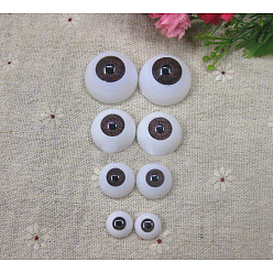 Coconut Brown Craft Plastic Doll Eyes, Stuffed Doll Eyes, Half Round, Coconut Brown, 22x12mm, 2pcs/pair