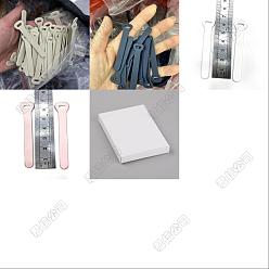 (52) Непрозрачная лаванда 24 шт. 4 цвета искусственной кожи фиксатор молнии сменный для аксессуаров для ремонта багажных сумок, разноцветные, 6.7x0.85~1.5x0.17 см, отверстие : 8x4 мм, 6 шт / цвет