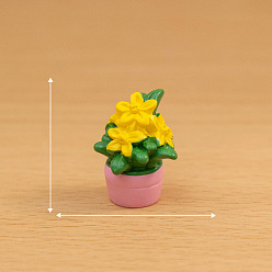 Цветок Мини-модель из смолы, аксессуары для кукольного домика с микро-ландшафтом, притворяясь опорными украшениями, аккордеон, 17x23 мм