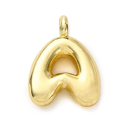 Letter A Латунные подвески, долговечный, стойки покрытие, без кадмия и без свинца, реальный 18 k позолоченный, буква a, 15.5x11.5x4.5 мм, отверстие : 2.5 мм
