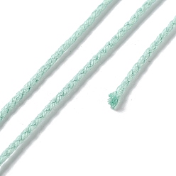 Аквамарин 20м плетеный шнур из полиэстера для изготовления ювелирных изделий, круглые, аквамарин, 2 мм, около 21.87 ярдов (20 м) / рулон
