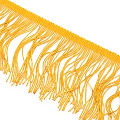 Gold Polyester Latin Fringe Lace, Clothes Accessories Decoration, DIY Lace Trim Embroidery Fabric, Gold, 4-1/8 inch(105mm)