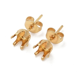 Золотой 316 серьги-гвоздики из хирургической нержавеющей стали, золотые, 6x16.5 мм