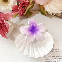 purple 8cm Retro Colorful Flower Hair Clip Set for Updo Hairstyles and Showers
