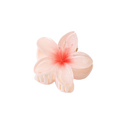 Red Flower Shape Plastic Claw Hair Clips, Hair Accessories for Women Girl, Red, 40mm