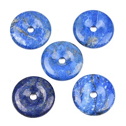 Ляпис-Лазурь Природный лазурит подвески, подвески в виде пончиков/пи-дисков, 30x5.5~6 мм, отверстие : 5 мм