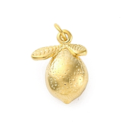 Лимон 304 подвески из нержавеющей стали, с целью перехода в кольце, фруктовое очарование, реальный 18 k позолоченный, лимон, 16.5x12.5x7 мм, отверстие : 3 мм