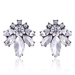 translucent Stylish and Elegant Crystal Flower Earrings with a Personalized Touch