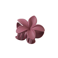 Brown Flower Plastic Claw Hair Clips, Hair Accessories for Girl, Brown, 80mm