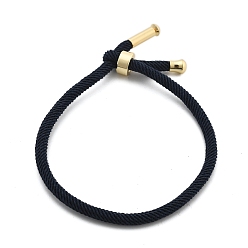 Прусский Синий Браслеты хлопок шнур, с латунной найти, долговечный, реальный 24 k позолоченный, берлинская лазурь, 8-1/2 дюйм (21.5 см) ~ 9 дюйм (23 см)